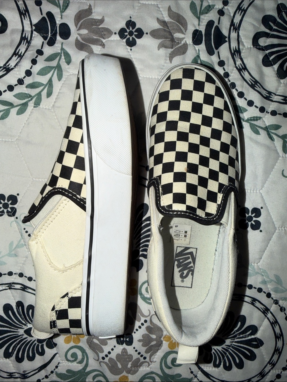 Vans Kids Checkerboard Slip-On - Black & Cream